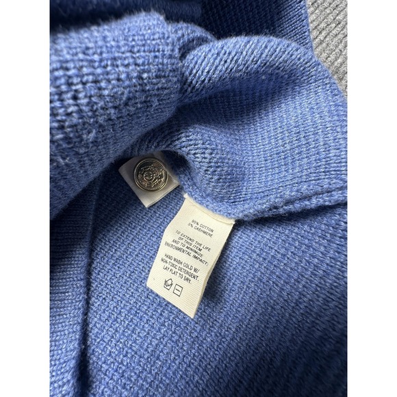 Alex Mill Cardigan Sweater Womens XL Blue Paris Waffle Knit Button Front Jacket - Picture 5 of 7